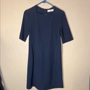 Mm Lafleur The Emily dress in galaxy blue. Wonder Tex fabric size 4.